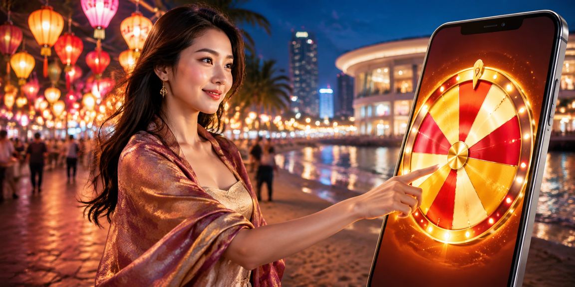 Không khí rút thăm may mắn tại chợ đêm Đà Nẵng lung linh ánh đèn